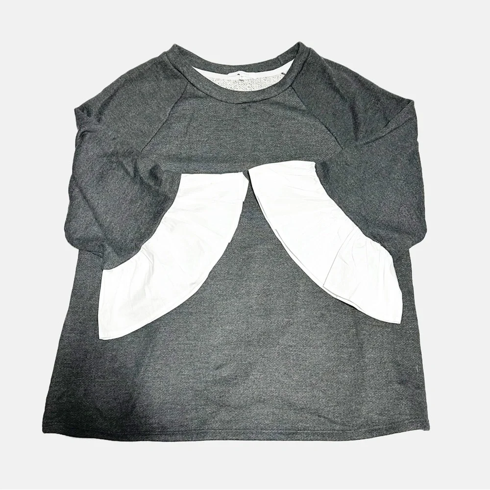 Pleione 3/4 Sleeve Sweatshirt Top